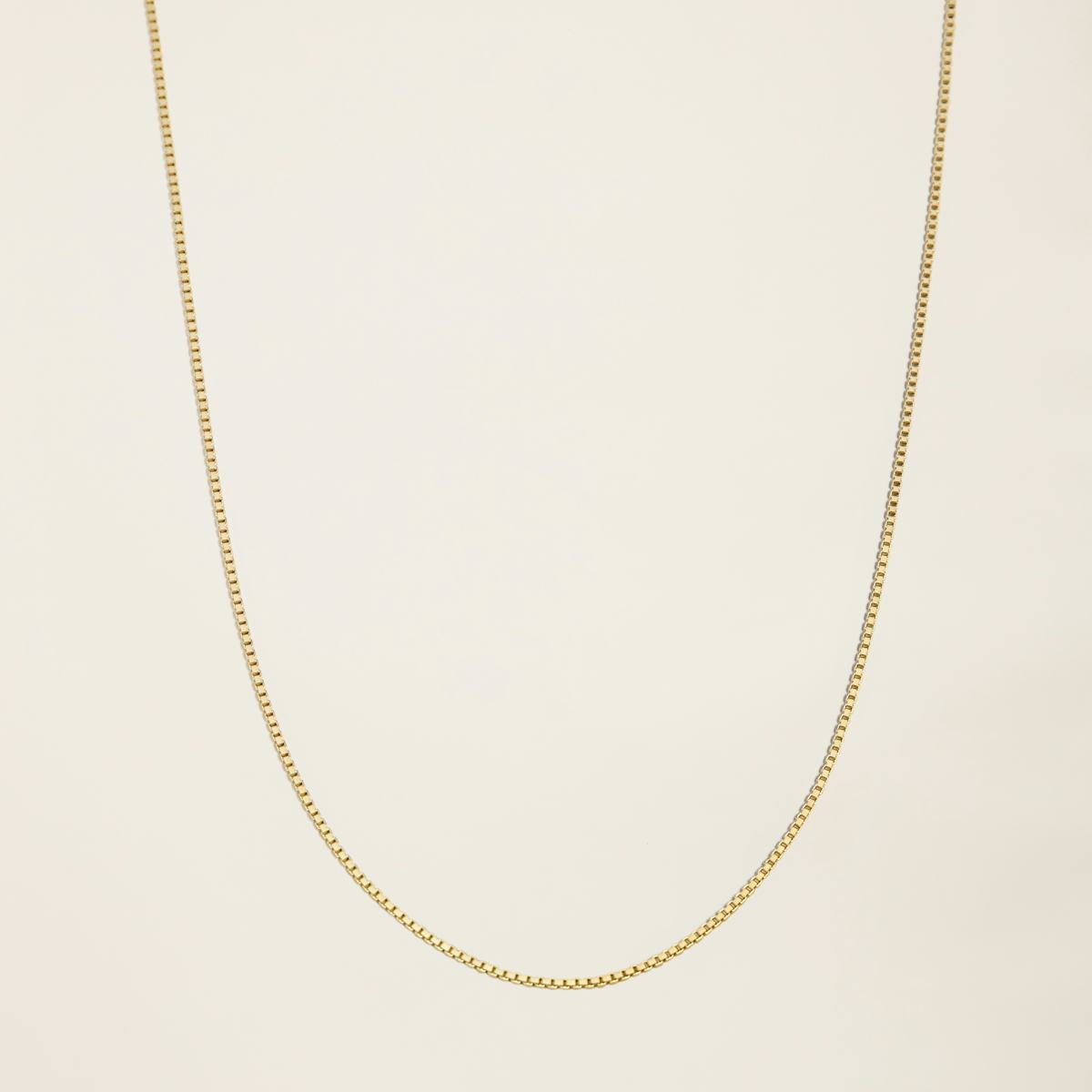 14k Solid Gold Box Chain Necklace