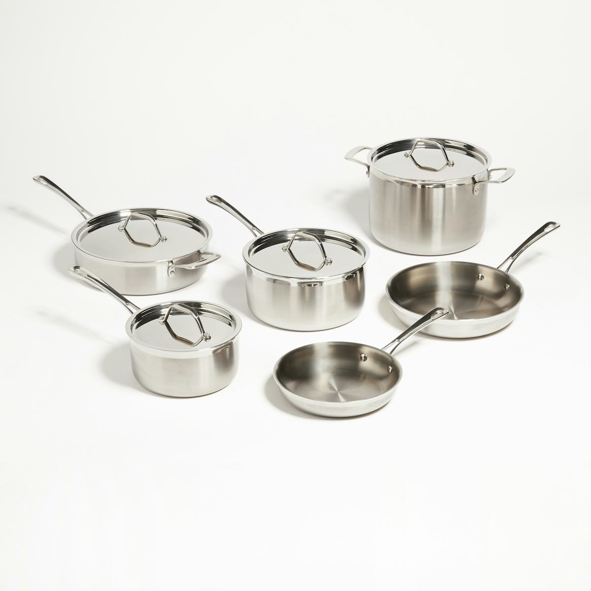 Zest 10-Piece Stainless Steel Cookware Set