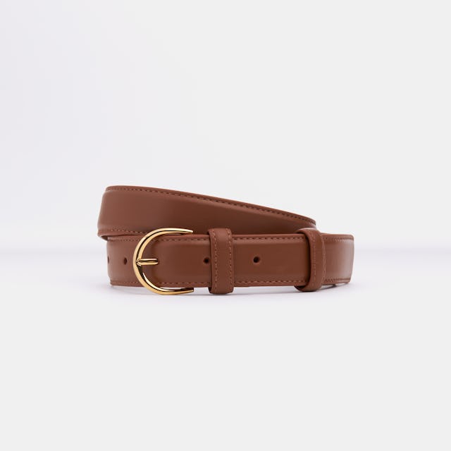 Leather Round Buckle 1" Belt
