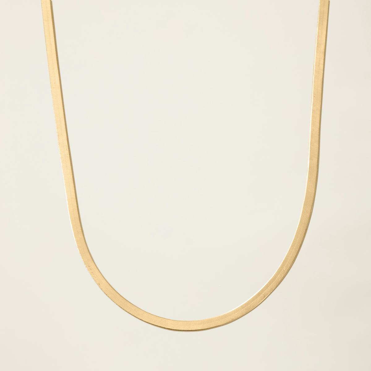 14k Solid Gold Herringbone Chain